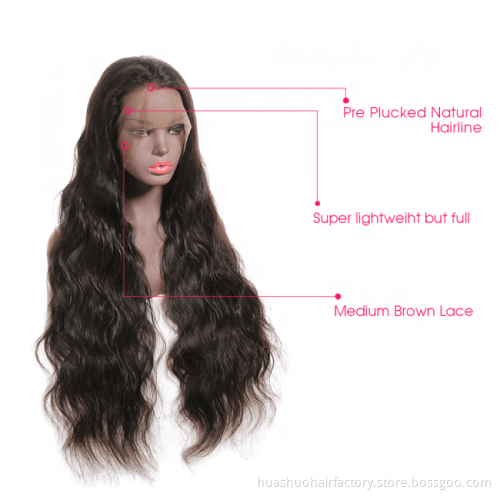 Huashuo 50% OFF 180% 210% Density Swiss Lace Wig, Invisible Hairline 360 Lace Frontal Wig, 360 degree Human Hair Lace Front Wig